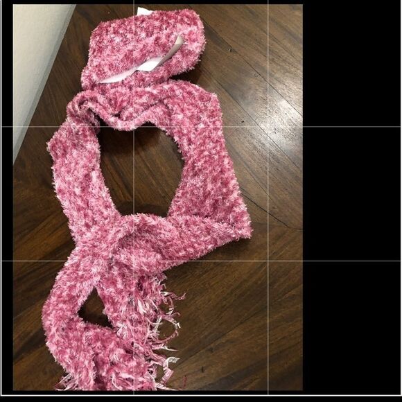 NWT Pink fuzzy scarf and beanie set - Picture 1 of 3
